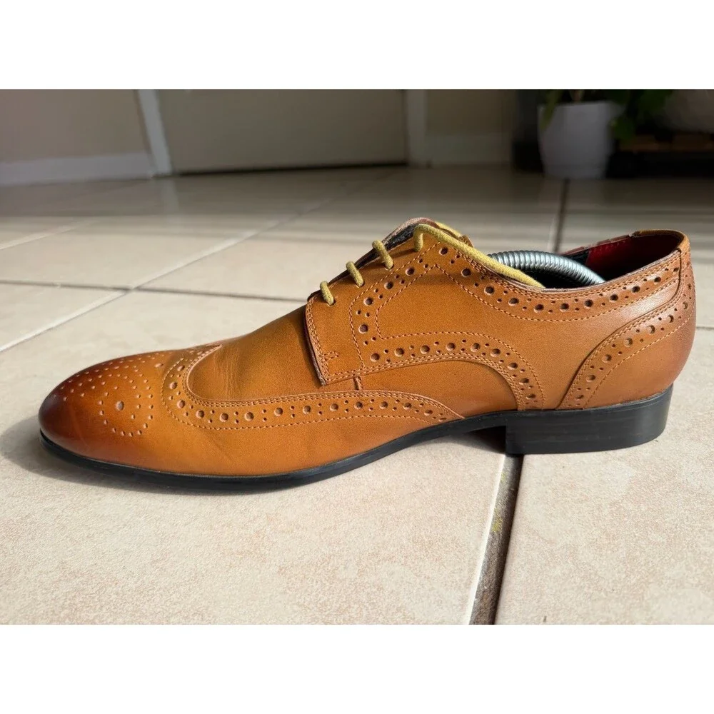 Saks Fifth Avenue Shoes, Red Saks Fifth Avenue Mens Preston Leather Shoe sz 12
